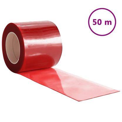 Tenda per Porte Rossa 200 mm x 1,6 mm 50 m in PVC | homemem39