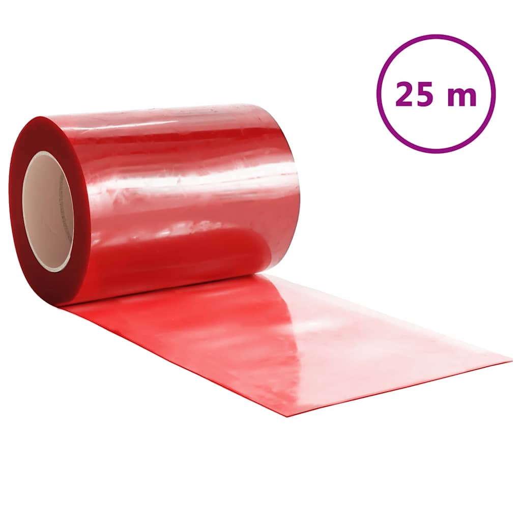 Tenda per Porte Rossa 300 mm x 2,6 mm 25 m in PVC | homemem39
