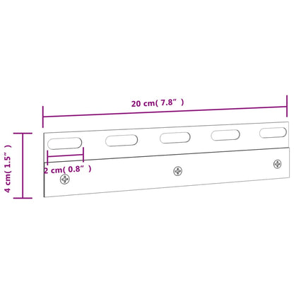 Piastre di Collegamento 6 pz Argento 20 cm Acciaio Inossidabile | homemem39