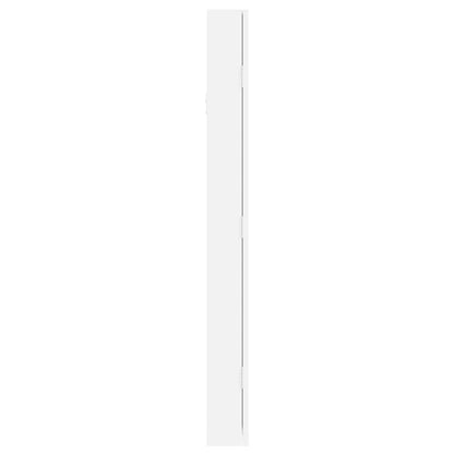 Armadio Portagioie con Specchio a Muro Bianco 30x8,5x90 cm - homemem39