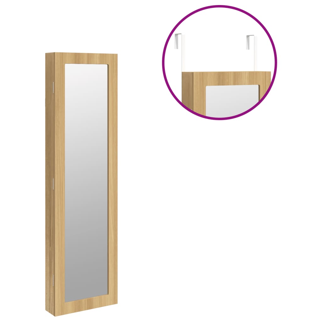 Armadio Portagioie con Specchio a Muro 30x8,5x106 cm | homemem39