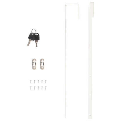 Armadio Portagioie con Specchio a Muro Nero 37,5x10x106 cm | homemem39