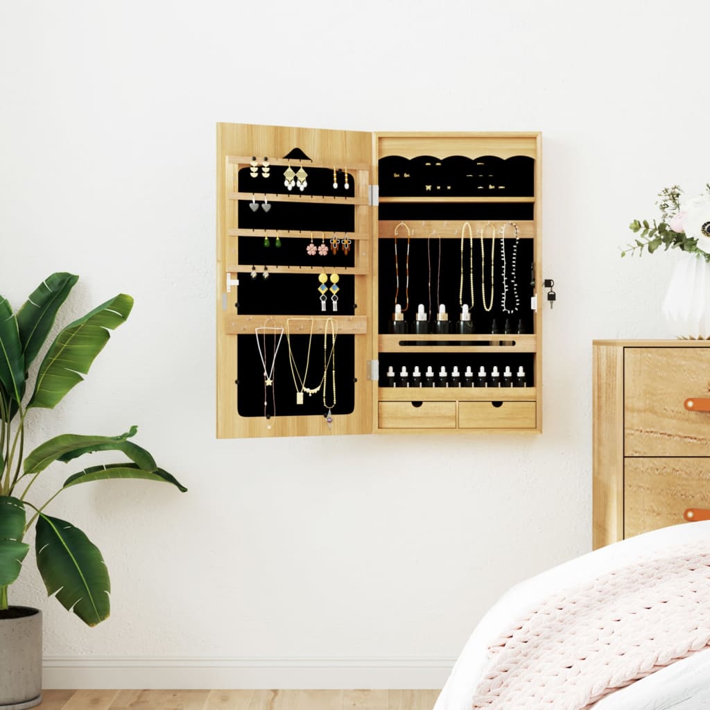 Armadio Portagioie con Specchio a Muro 37,5x10x67 cm | homemem39