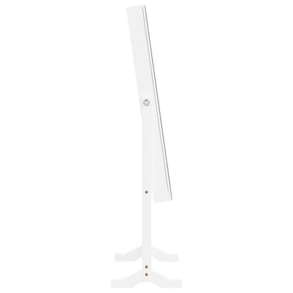 Armadietto Portagioie a Specchio Luci a LED Autoportante Bianco - homemem39