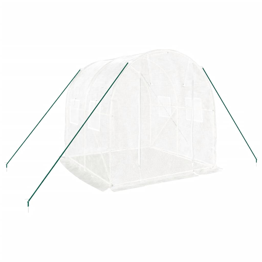 Serra con Telaio in Acciaio Bianco 4 m² 2x2x2 m | homemem39