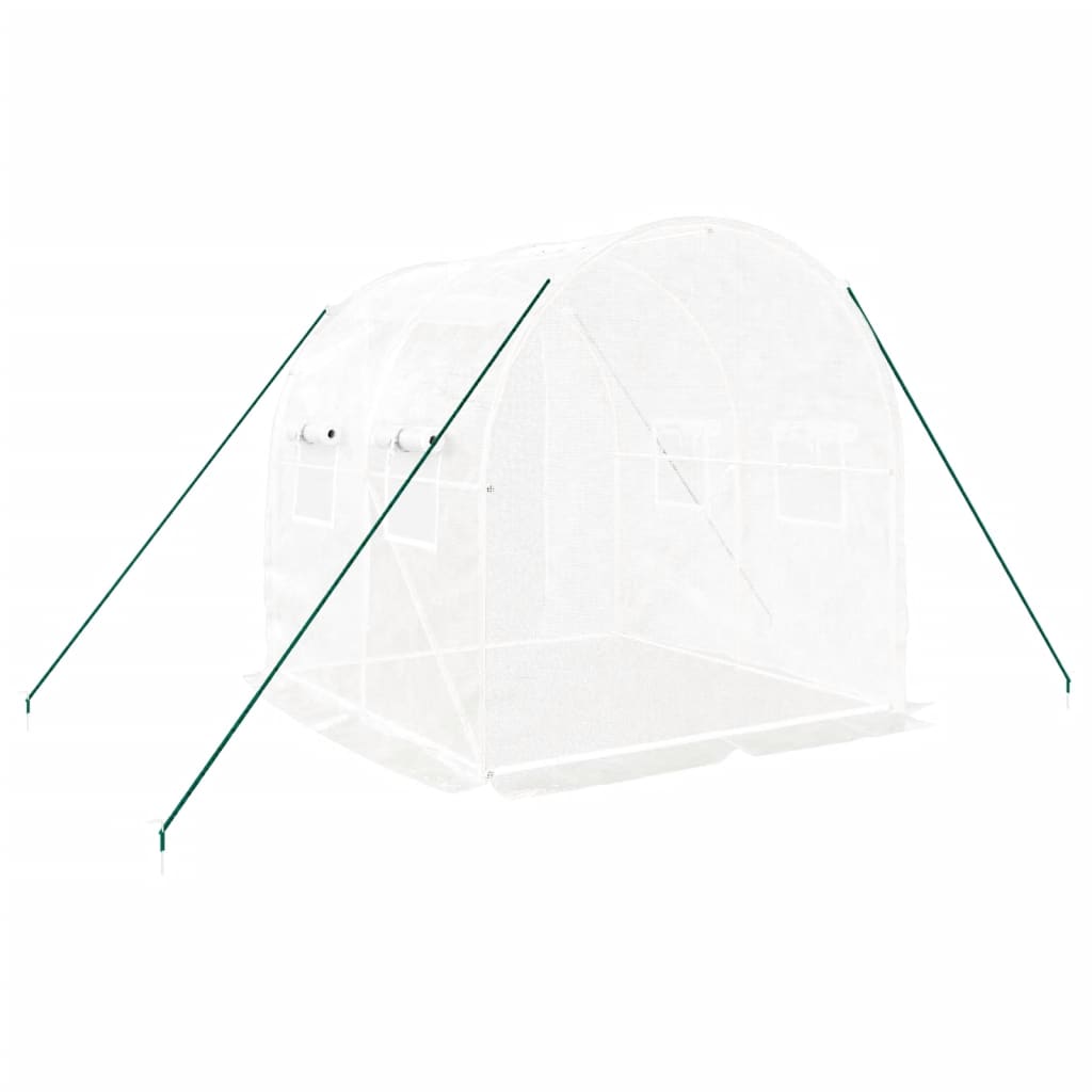Serra con Telaio in Acciaio Bianco 4 m² 2x2x2 m | homemem39