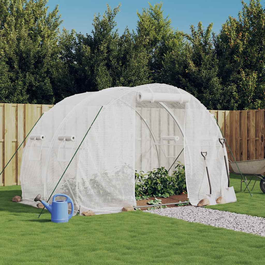 Serra con Telaio in Acciaio Bianco 6 m² 3x2x2 m - homemem39