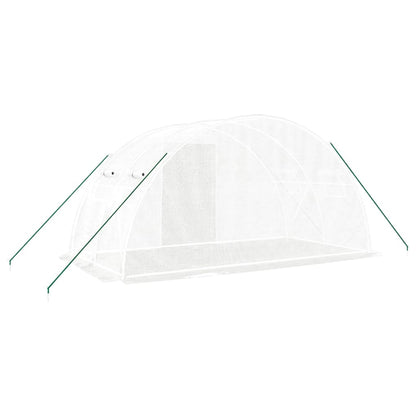 Serra con Telaio in Acciaio Bianco 8 m² 4x2x2 m - homemem39