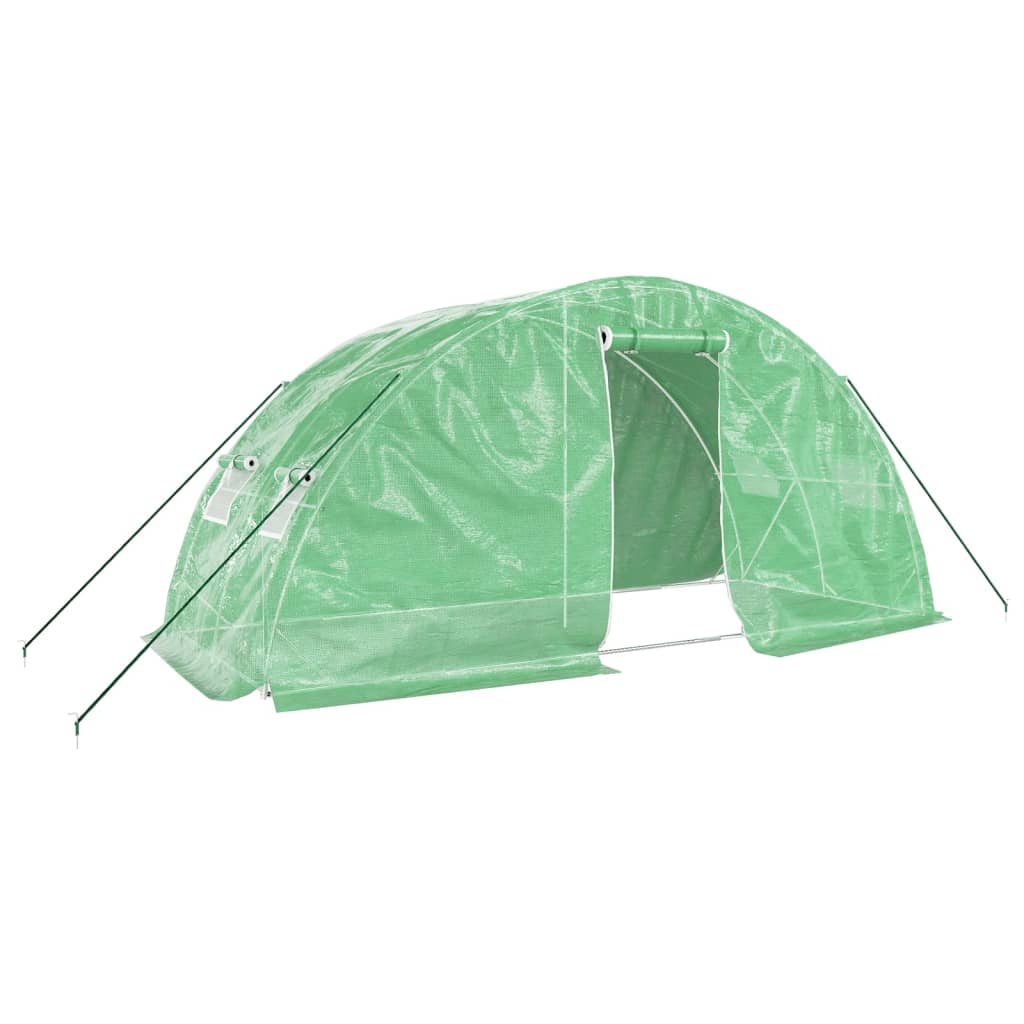 Serra con Telaio in Acciaio Verde 10 m² 5x2x2,3 m - homemem39