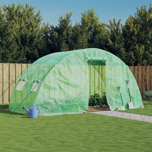 Serra con Telaio in Acciaio Verde 10 m² 5x2x2,3 m - homemem39