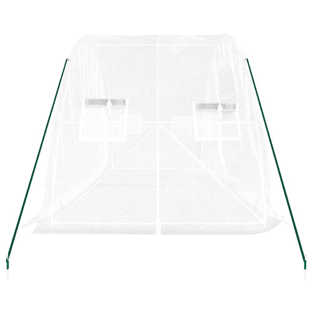 Serra con Telaio in Acciaio Bianco 10 m² 5x2x2,3 m - homemem39