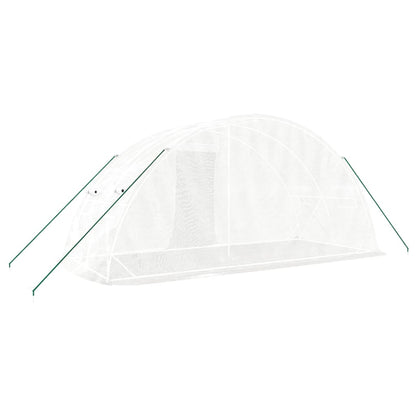 Serra con Telaio in Acciaio Bianco 10 m² 5x2x2,3 m - homemem39