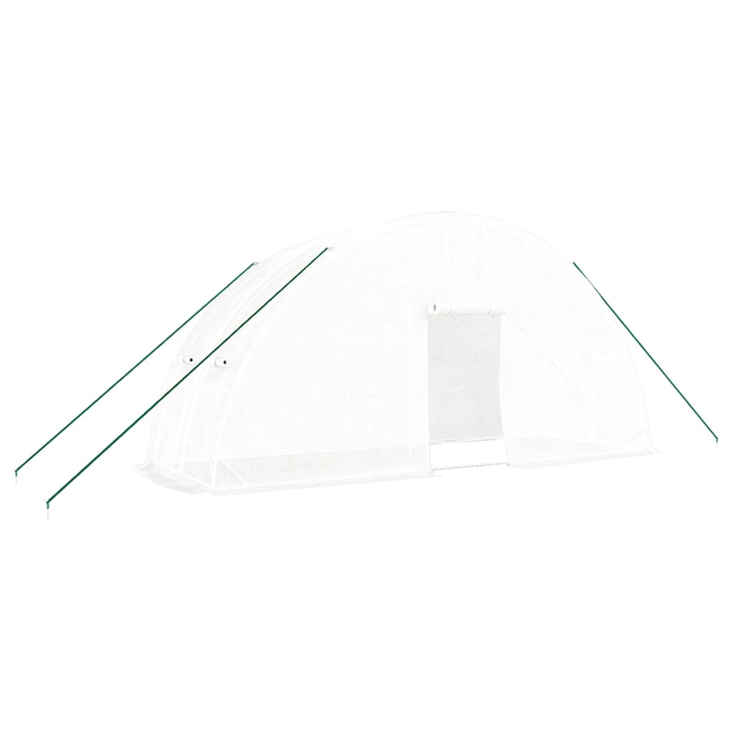 Serra con Telaio in Acciaio Bianco 12 m² 6x2x2,85 m - homemem39