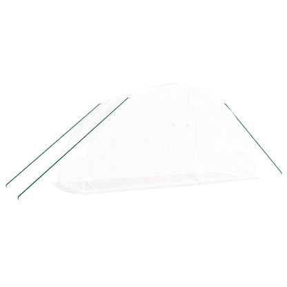 Serra con Telaio in Acciaio Bianco 12 m² 6x2x2,85 m - homemem39