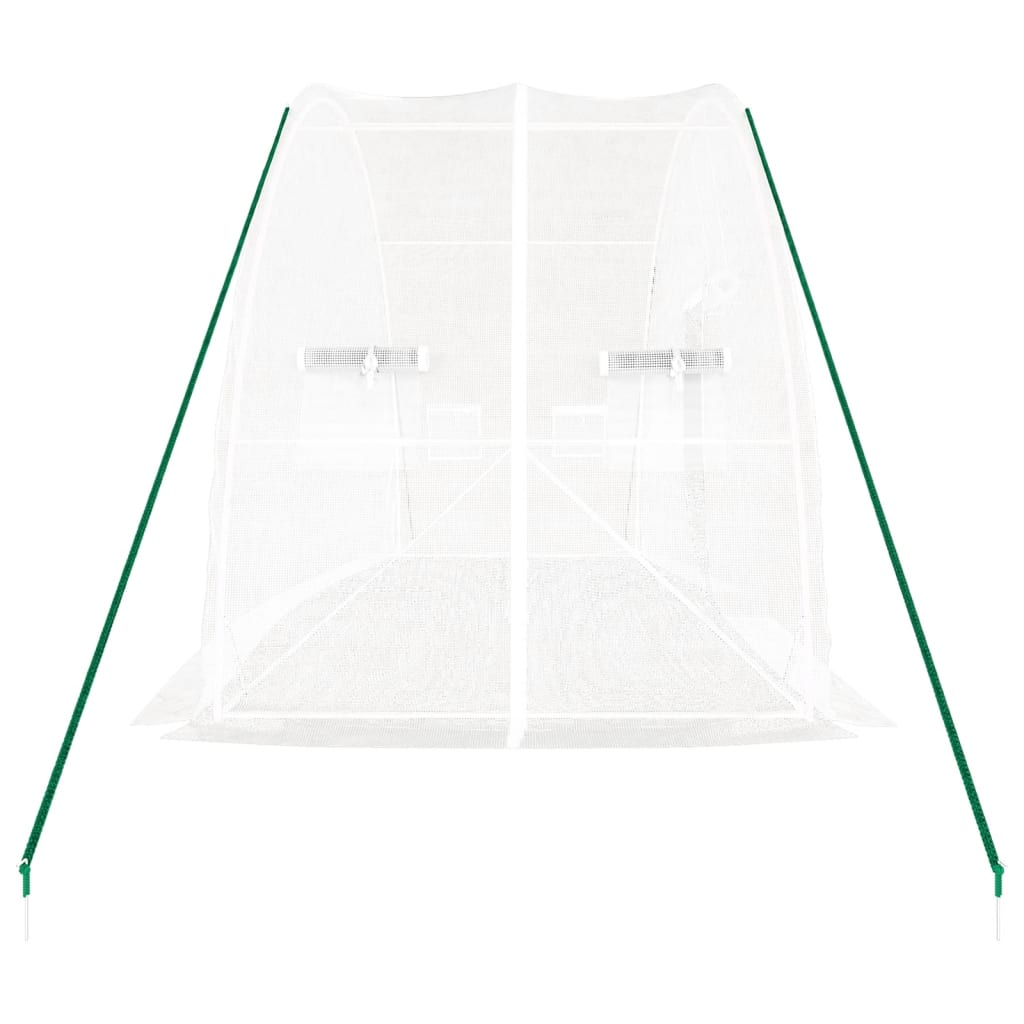 Serra con Telaio in Acciaio Bianco 12 m² 6x2x2,85 m - homemem39