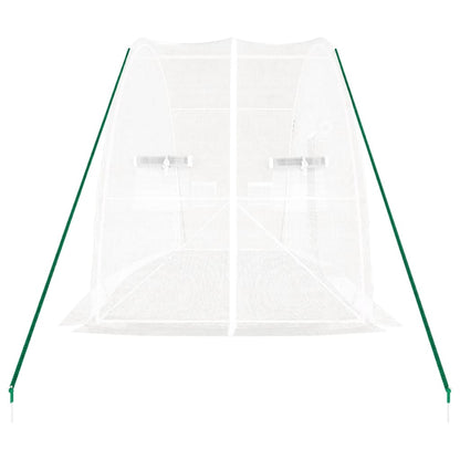 Serra con Telaio in Acciaio Bianco 12 m² 6x2x2,85 m - homemem39