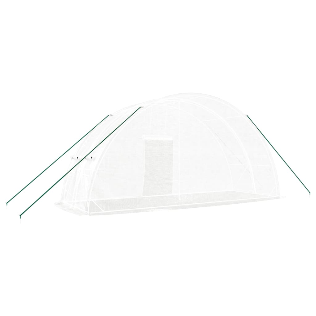 Serra con Telaio in Acciaio Bianco 12 m² 6x2x2,85 m - homemem39