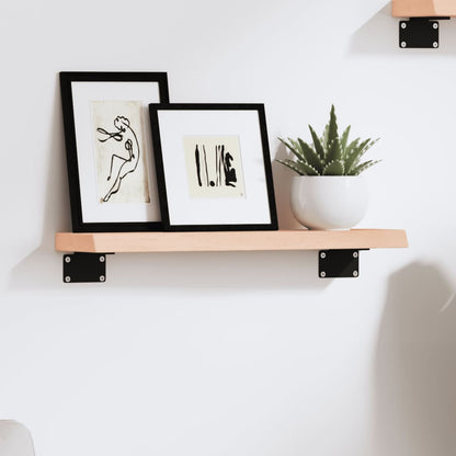 Ripiano a Parete 40x10x2 cm Legno Massello Rovere Non Trattato | homemem39