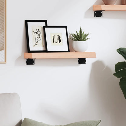 Ripiano a Parete 40x10x4 cm Legno Massello Rovere Non Trattato | homemem39