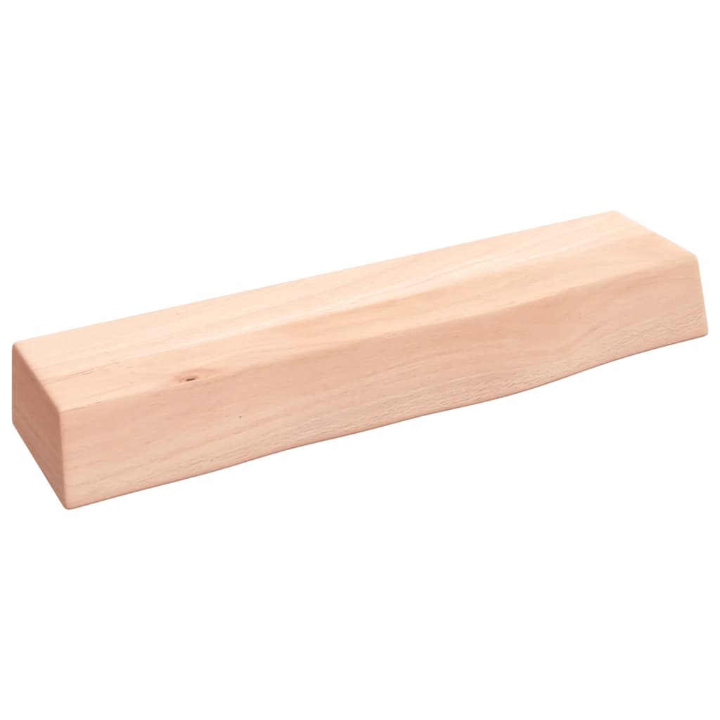 Ripiano a Parete 40x10x6 cm Legno Massello Rovere Non Trattato