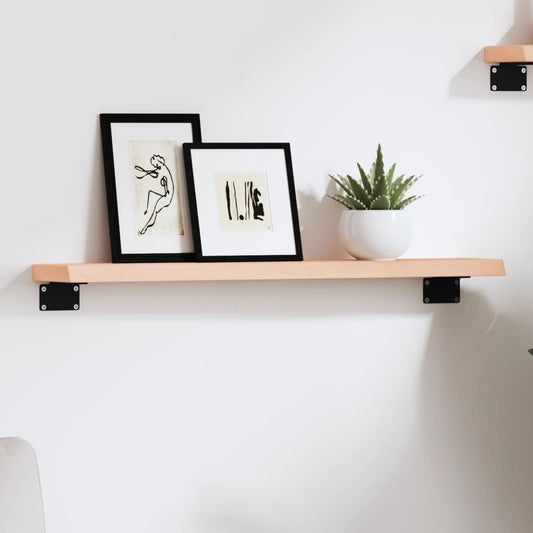 Ripiano a Parete 60x10x2 cm Legno Massello Rovere Non Trattato | homemem39