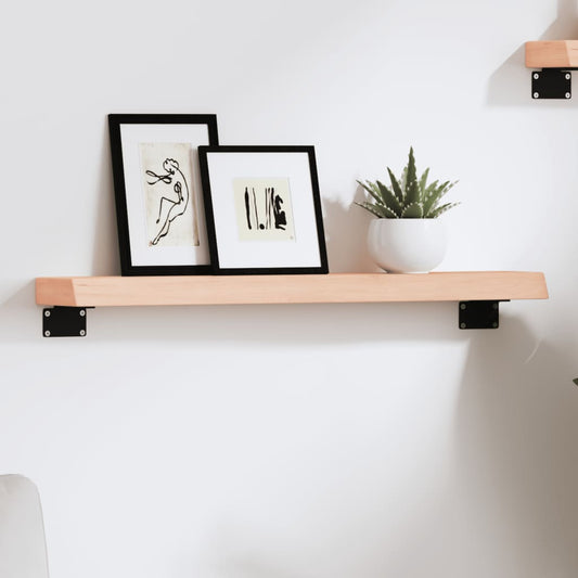 Ripiano a Parete 60x10x4 cm Legno Massello Rovere Non Trattato | homemem39