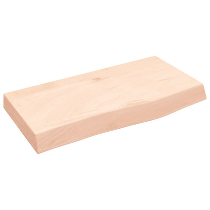 Ripiano a Parete 0x(2-6) cm Massello Rovere Non Trattato