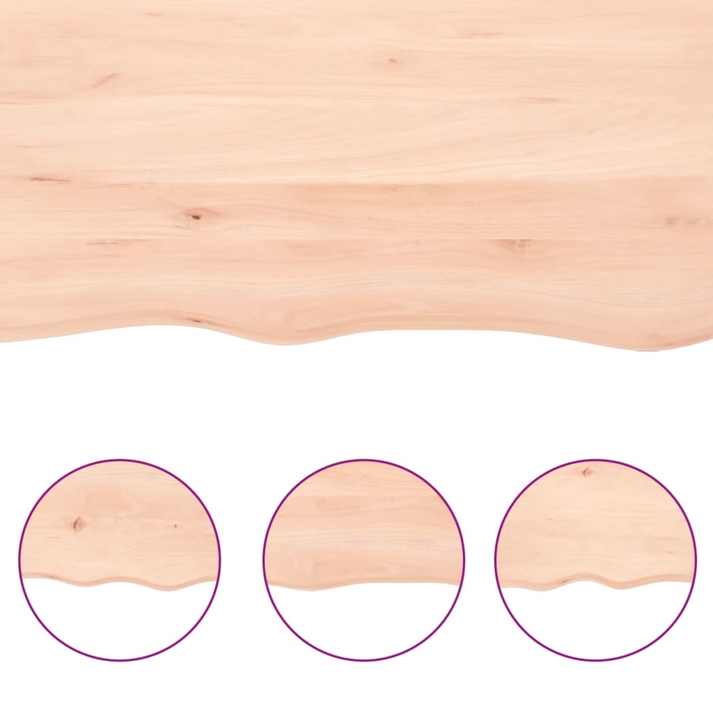 Ripiano a Parete 60x30x(2-6) cm Massello Rovere Non Trattato | homemem39
