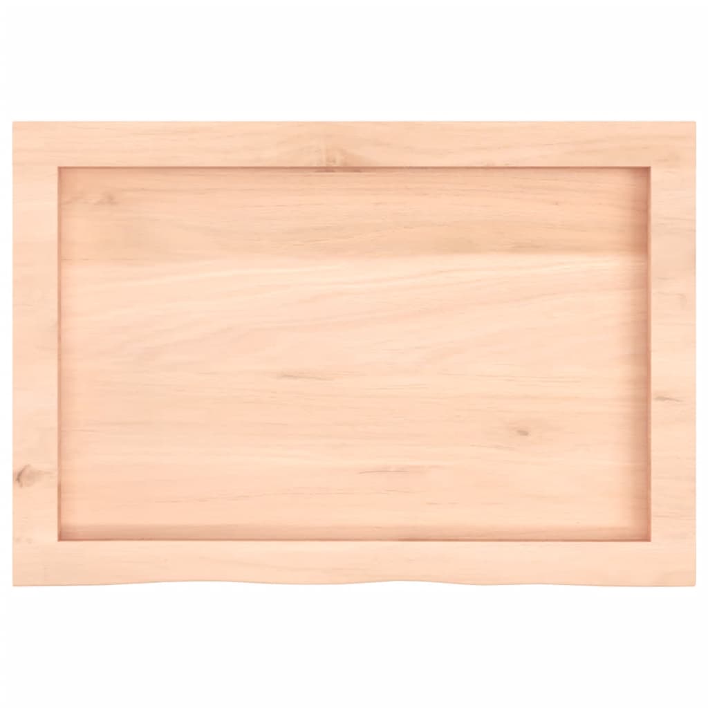 Ripiano a Parete 60x40x(2-4) cm Massello Rovere Non Trattato | homemem39