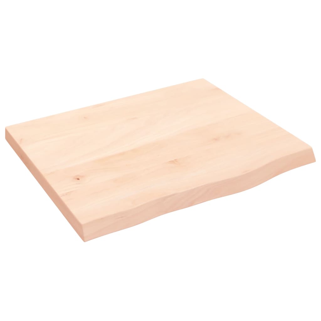 Ripiano a Parete 60x50x(2-4) cm Massello Rovere Non Trattato | homemem39