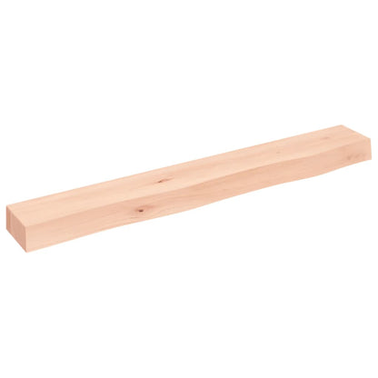 Ripiano a Parete 80x10x6 cm Legno Massello Rovere Non Trattato - homemem39