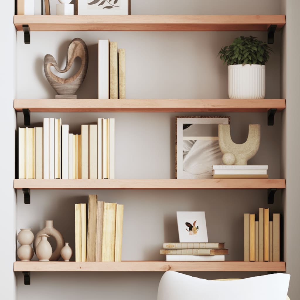 Ripiano a Parete 80x30x(2-4) cm Massello Rovere Non Trattato | homemem39