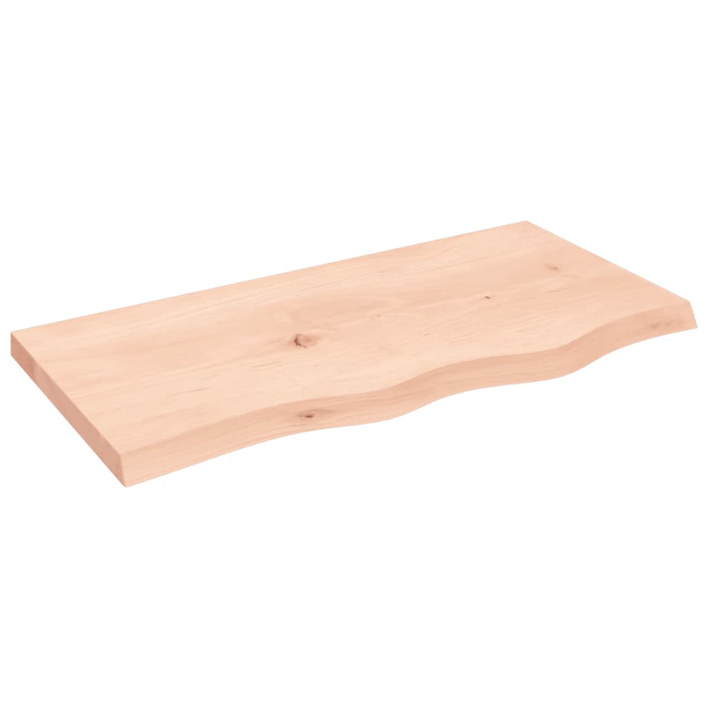 Ripiano a Parete 80x40x(2-4) cm Massello Rovere Non Trattato | homemem39