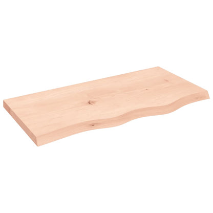 Ripiano a Parete 80x40x(2-4) cm Massello Rovere Non Trattato | homemem39