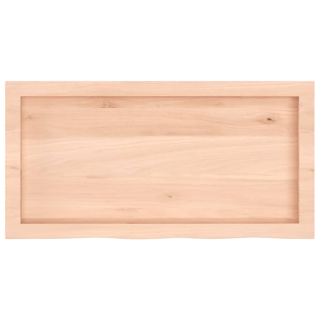 Ripiano a Parete 80x40x(2-4) cm Massello Rovere Non Trattato | homemem39