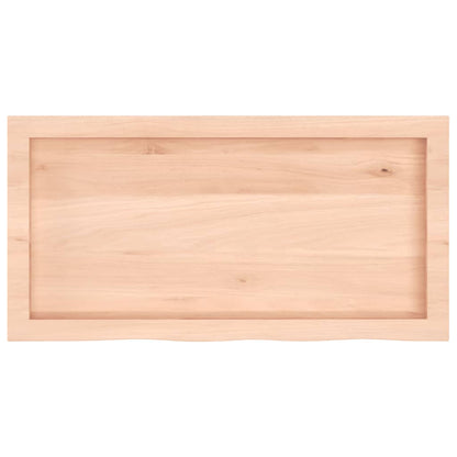 Ripiano a Parete 80x40x(2-4) cm Massello Rovere Non Trattato | homemem39
