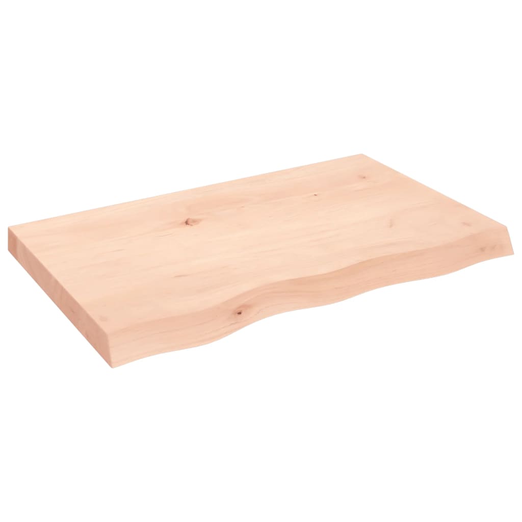 Ripiano a Parete 80x50x(2-6) cm Massello Rovere Non Trattato | homemem39