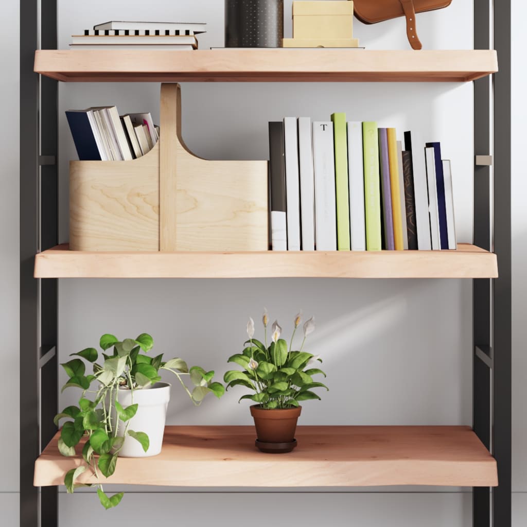 Ripiano a Parete 80x50x(2-6) cm Massello Rovere Non Trattato | homemem39