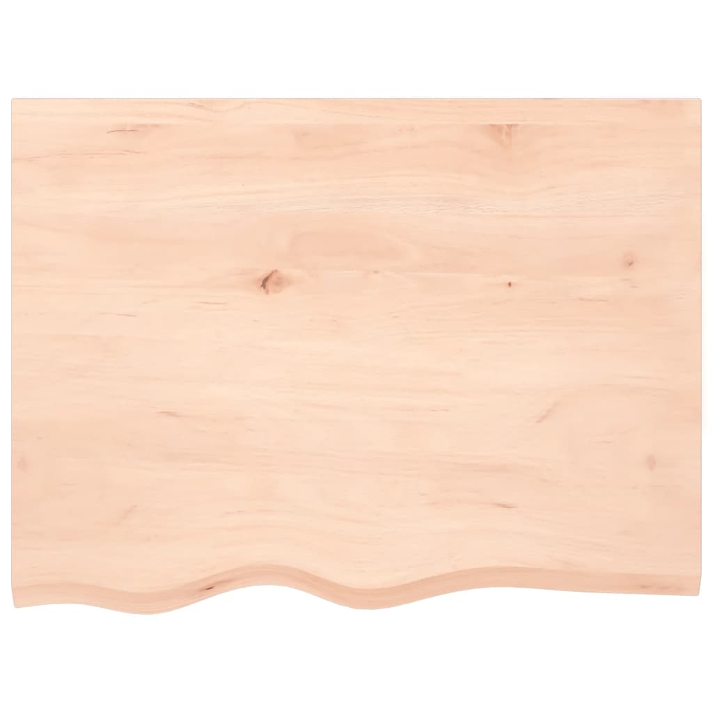 Ripiano a Parete 80x60x2 cm Legno Massello Rovere Non Trattato - homemem39