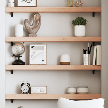 Ripiano a Parete 100x10x6 cm Legno Massello Rovere Non Trattato | homemem39