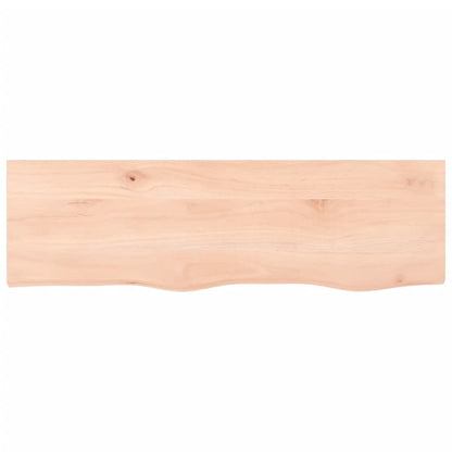 Ripiano a Parete 100x30x(2-4) cm Massello Rovere Non Trattato - homemem39