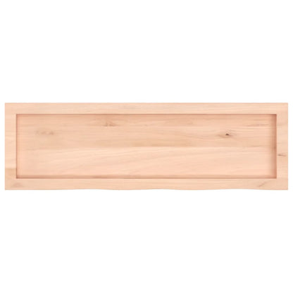 Ripiano a Parete 100x30x(2-6) cm Massello Rovere Non Trattato - homemem39