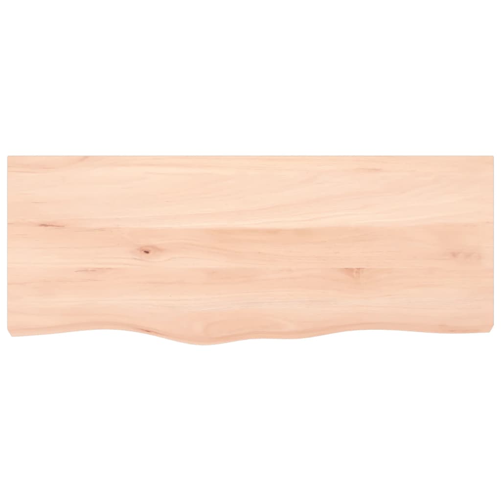 Ripiano a Parete 100x40x(2-6) cm Massello Rovere Non Trattato - homemem39