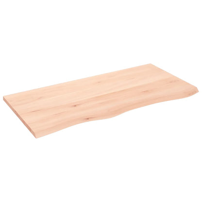 Ripiano a Parete 100x50x2 cm Legno Massello Rovere Non Trattato | homemem39