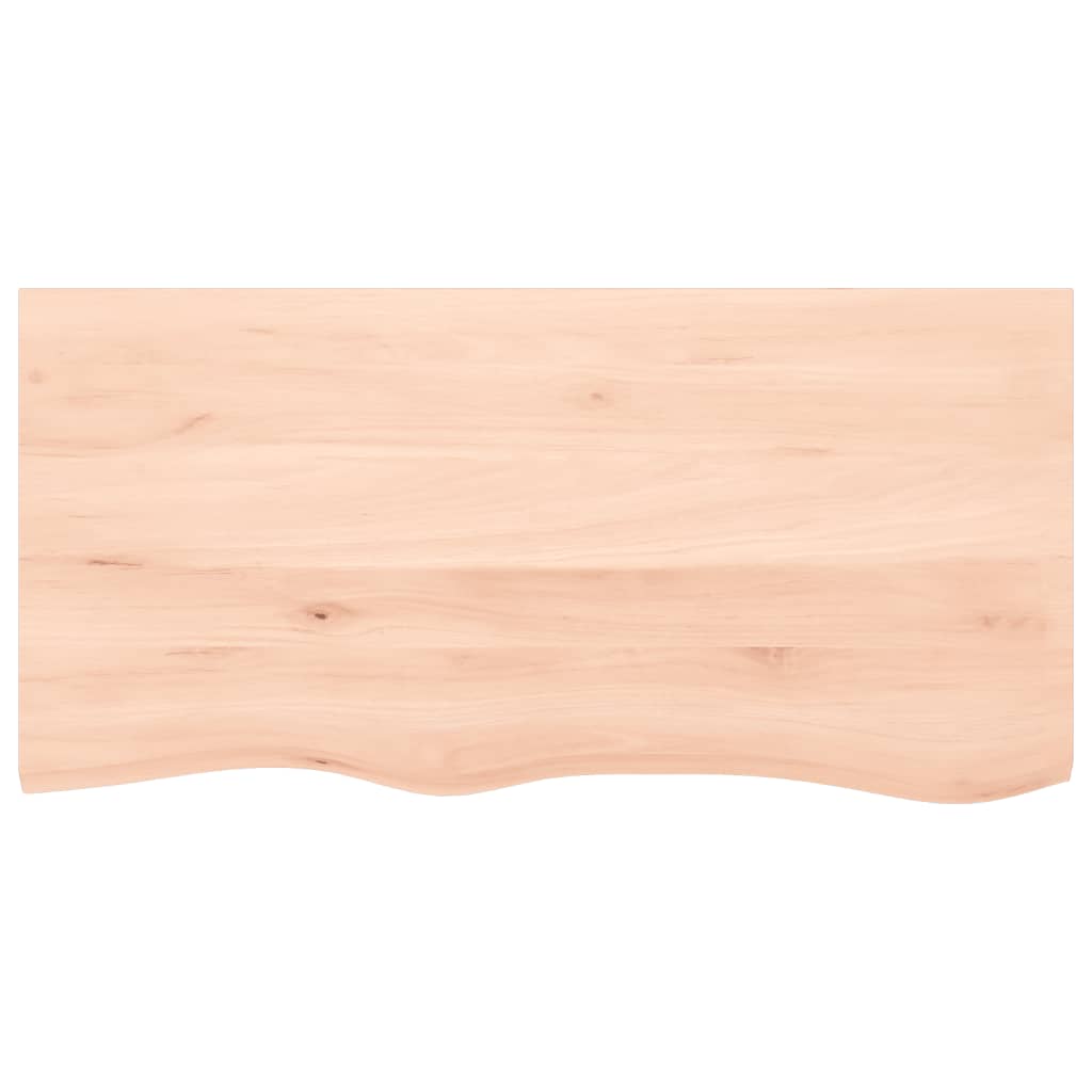 Ripiano a Parete 100x50x(2-6) cm Massello Rovere Non Trattato - homemem39