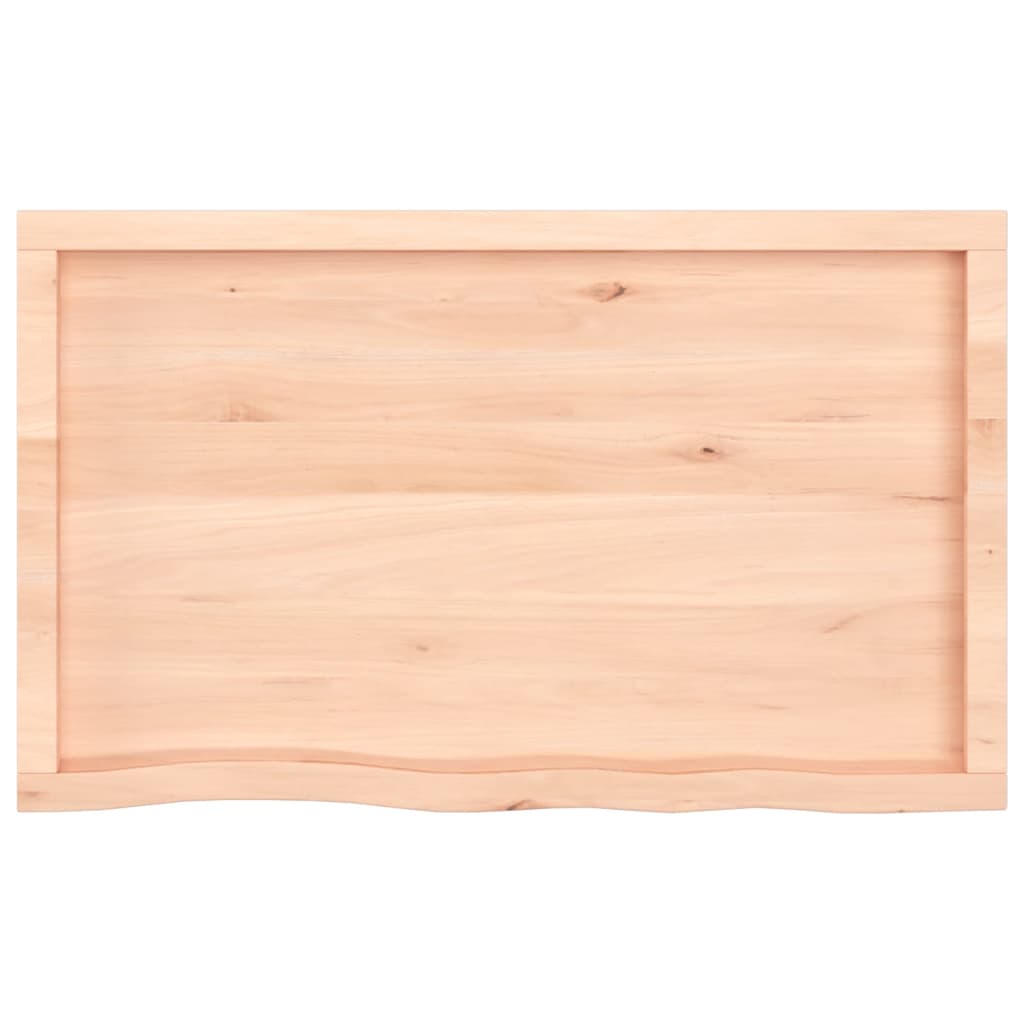 Ripiano a Parete 100x60x(2-4) cm Massello Rovere Non Trattato - homemem39