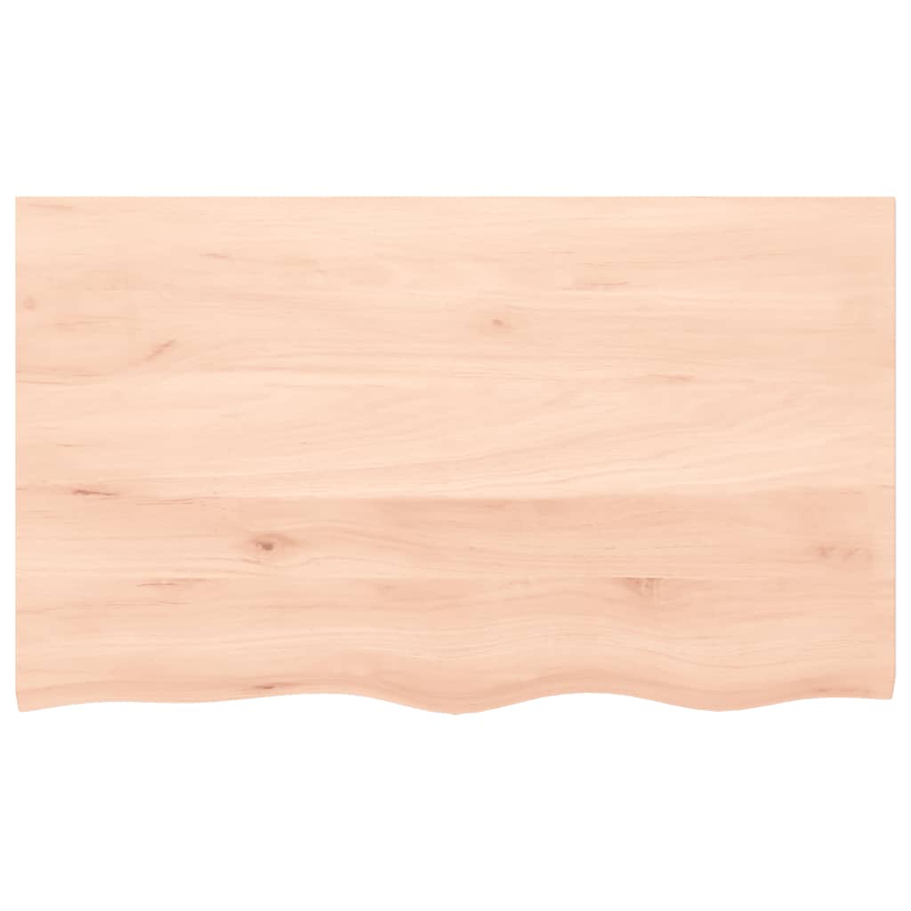 Ripiano a Parete 100x60x(2-6) cm Massello Rovere Non Trattato - homemem39