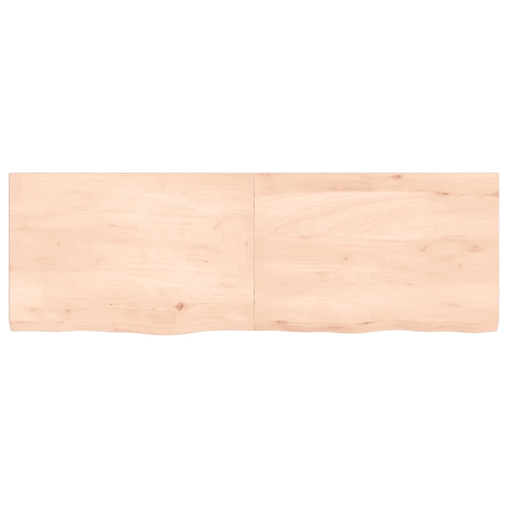 Ripiano a Parete 120x40x(2-4) cm Massello Rovere Non Trattato - homemem39