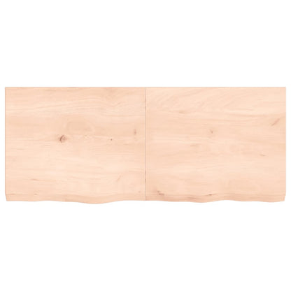 Ripiano a Parete 120x50x(2-6) cm Massello Rovere Non Trattato - homemem39