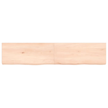 Ripiano a Parete 140x30x(2-6) cm Massello Rovere Non Trattato - homemem39